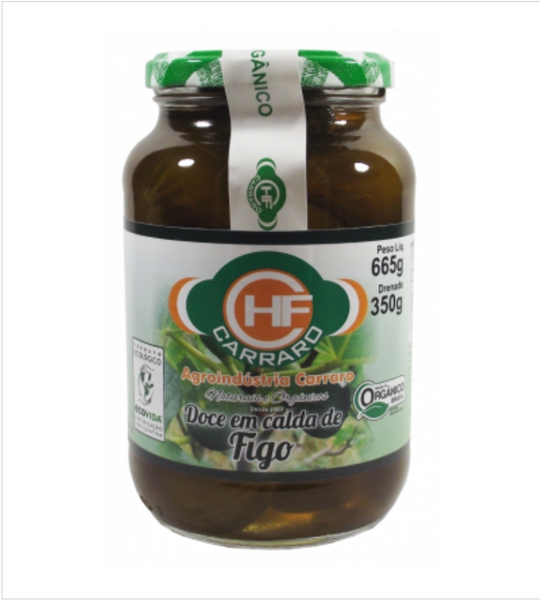 Doce Em Calda de Figo Orgânico Carraro 665g